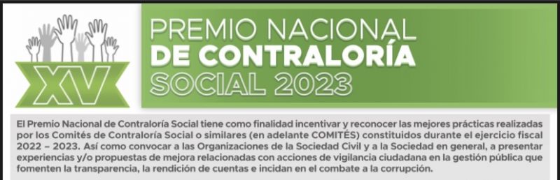 PREMIO NACIONAL DE CONTRALORÍA SOCIAL 2023
