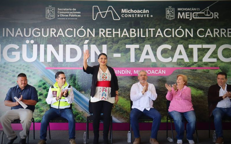 INAUGURACIÓN CARRETERA TACATZCUARO-TINGÜINDÍN